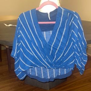 Free People Faux Wrap Crop Top Small